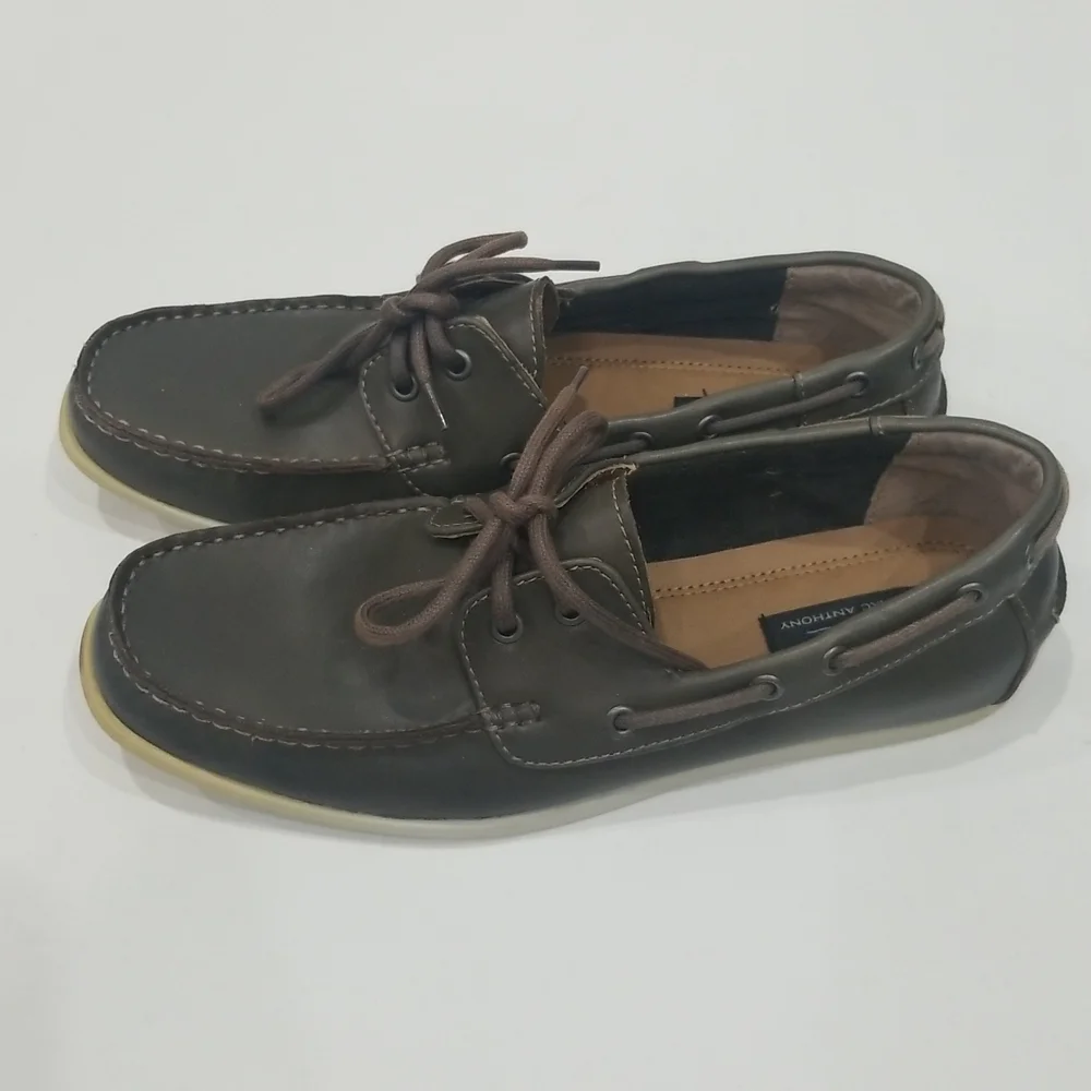 MARC ANTHONY Maascot Grayish Brown Slip On Loafer Boat Shoes